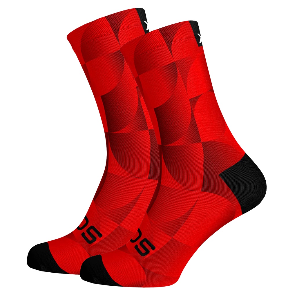 Sox Footwear Solid Red Premium Crew Socks - Medium UK 4-7