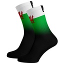 Sox Footwear Wales Flag Black Premium Crew Socks - Small UK 12-3