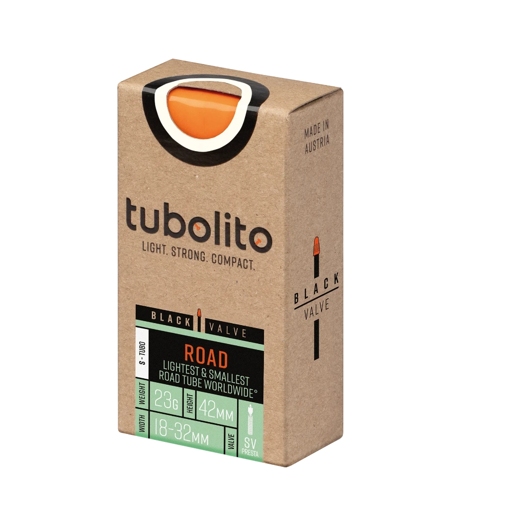[56107/42] Tubolito S-Tubo 700C Road 42mm Presta Valve in Black 700 x 18-32mm
