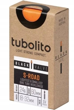 Tubolito S-Tubo 700C Road 60mm Presta Valve in Black 700 x 18-32mm