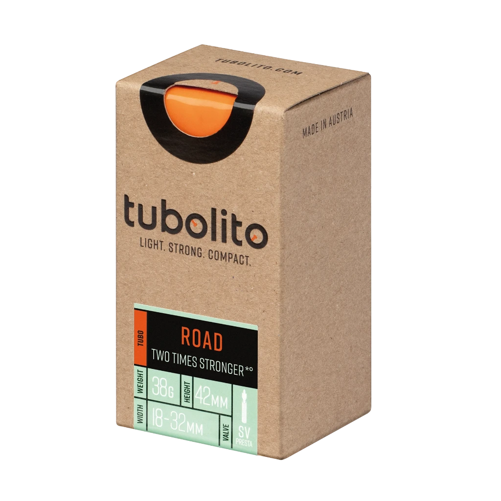 [56104/42] Tubolito Tubo 700C Road 42mm Presta Valve in Orange 700 x 18-32mm