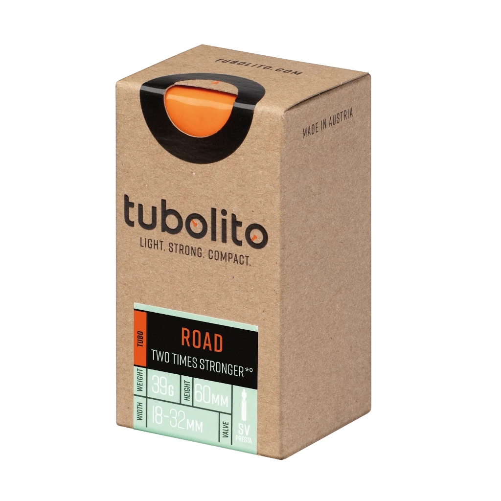 [56104/60] Tubolito Tubo 700C Road 60mm Presta Valve in Orange 700 x 18-32mm