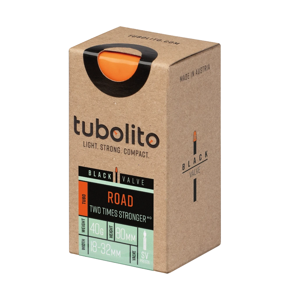 [56105/80] Tubolito Tubo 700C Road 80mm Presta Valve in Black 700 x 18-32mm
