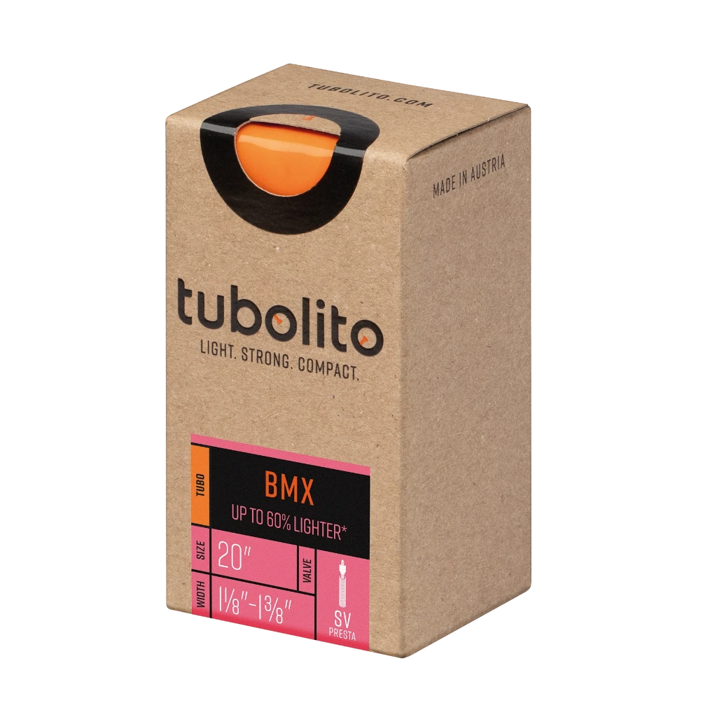 Tubolito Tubo BMX 42mm Presta Valve in Orange 20  inch x 1 18 - 1 38