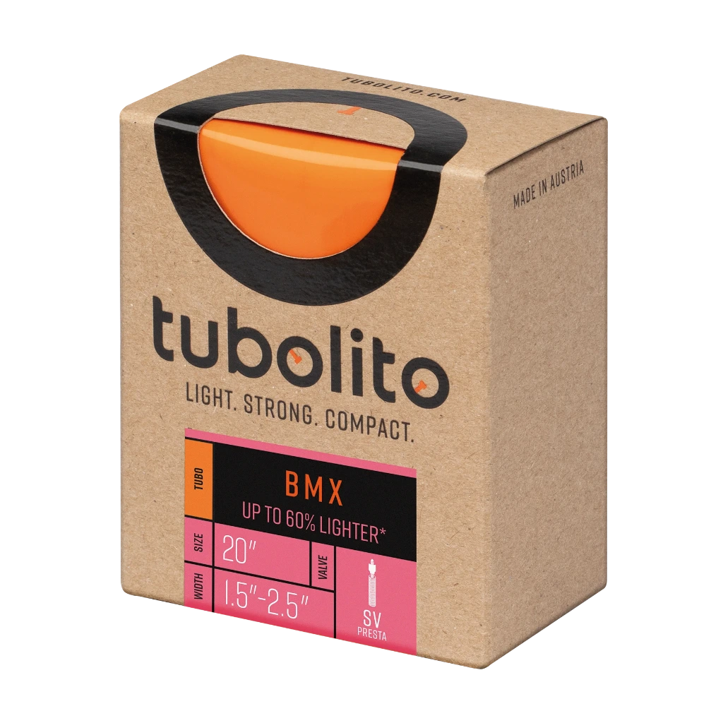 Tubolito Tubo BMX 42mm Presta Valve in Orange 20 inch x 150 - 250