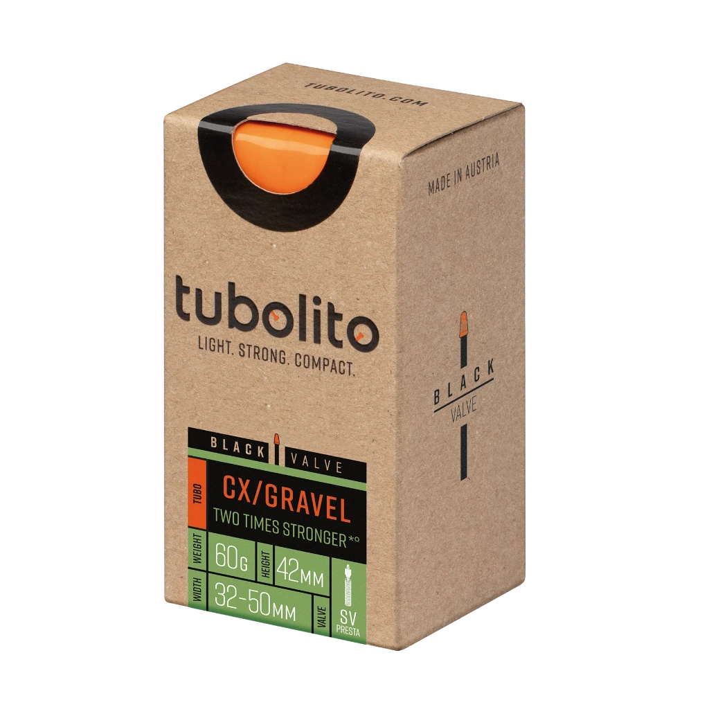 [56116/42] Tubolito Tubo CX/Gravel 42mm Presta Valve in Black 700C 29 27.5 inch 32-50mm