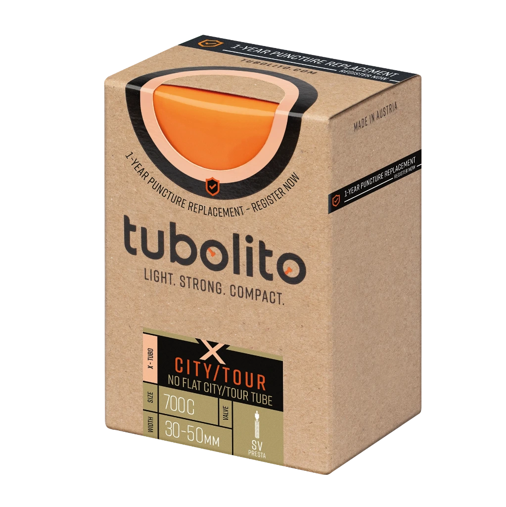 Tubolito X-Tubo City Tour 42mm Presta Valve in Orange 700 29 x 30-50mm