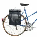 Rolltop Backpack Bike Pannier Bag 2 in 1 Black Monochrome