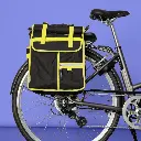 Rolltop Backpack Bike Pannier Bag 2 in 1 Neon Yellow Black