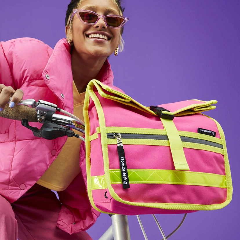 Neon Handlebar Bag Pink