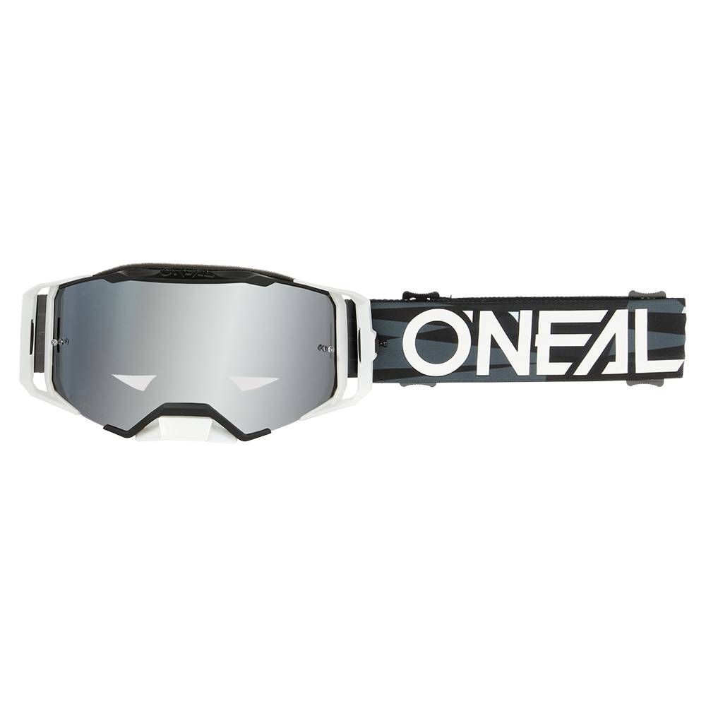 B-33 Goggle ICTUS black/white - silver mirror