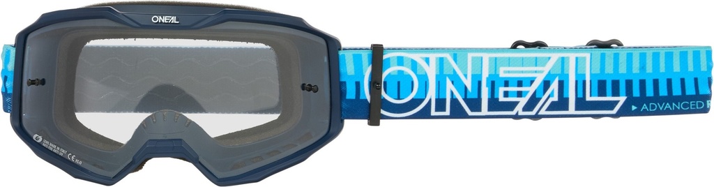[UONG6029030] B-10 Goggle STRIPED blue/blue - clear