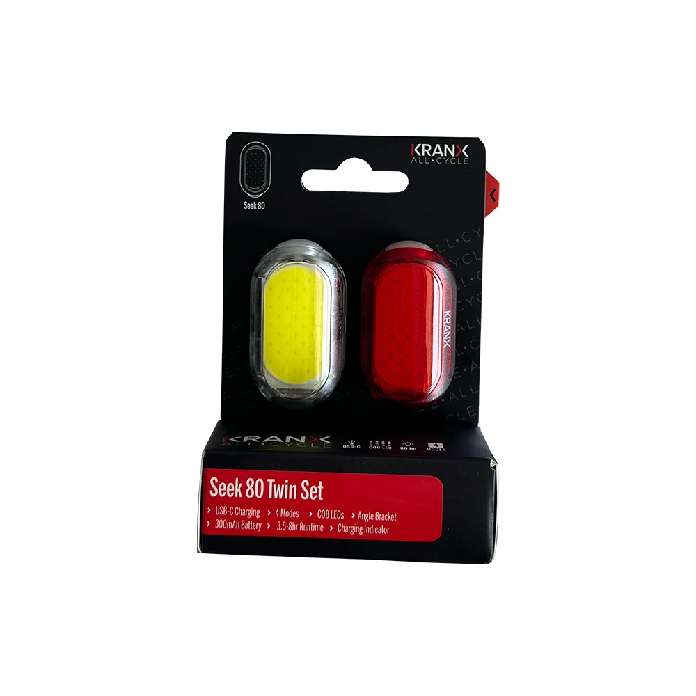 KranX Seek 80 USB-Rechargeable Lightset (80 Lumens)