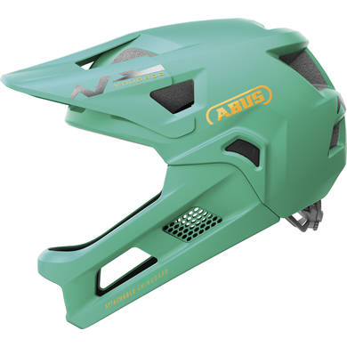 ABUS YouDrop FF Kids Full Face MTB Helmet in Sage Green 48-55cm
