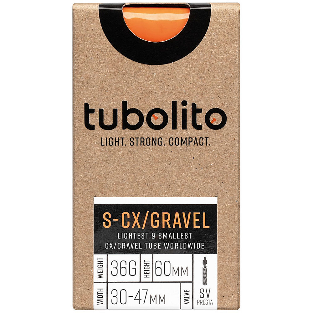 Tubolito S-Tubo CX/Gravel 60mm Presta Valve in Orange 700C 29inch 27.5inch 32-50mm