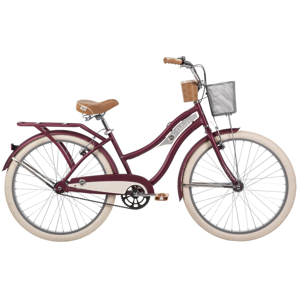 Huffy Deluxe Cruiser 26 inch Bike DARK BERRY