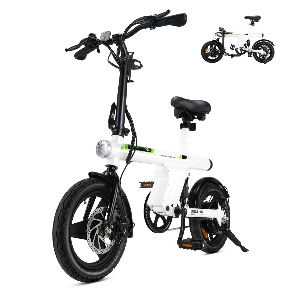 U1 Foldable Electric Bike 500W White