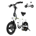 U1 Foldable Electric Bike 500W White