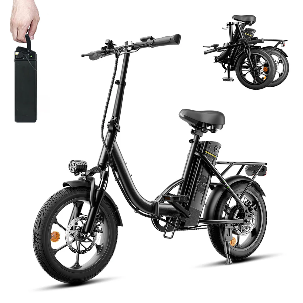 U4 Low Step Through Foldable Electric Bike Black