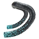 Supacaz Sticky Kush Star Fade Bar Tape: CELESTE + ANO CELESTE PLUGS