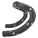 Supacaz Sticky Kush Galaxy Bar Tape: WHITE STARS + ANO BLACK PLUGS