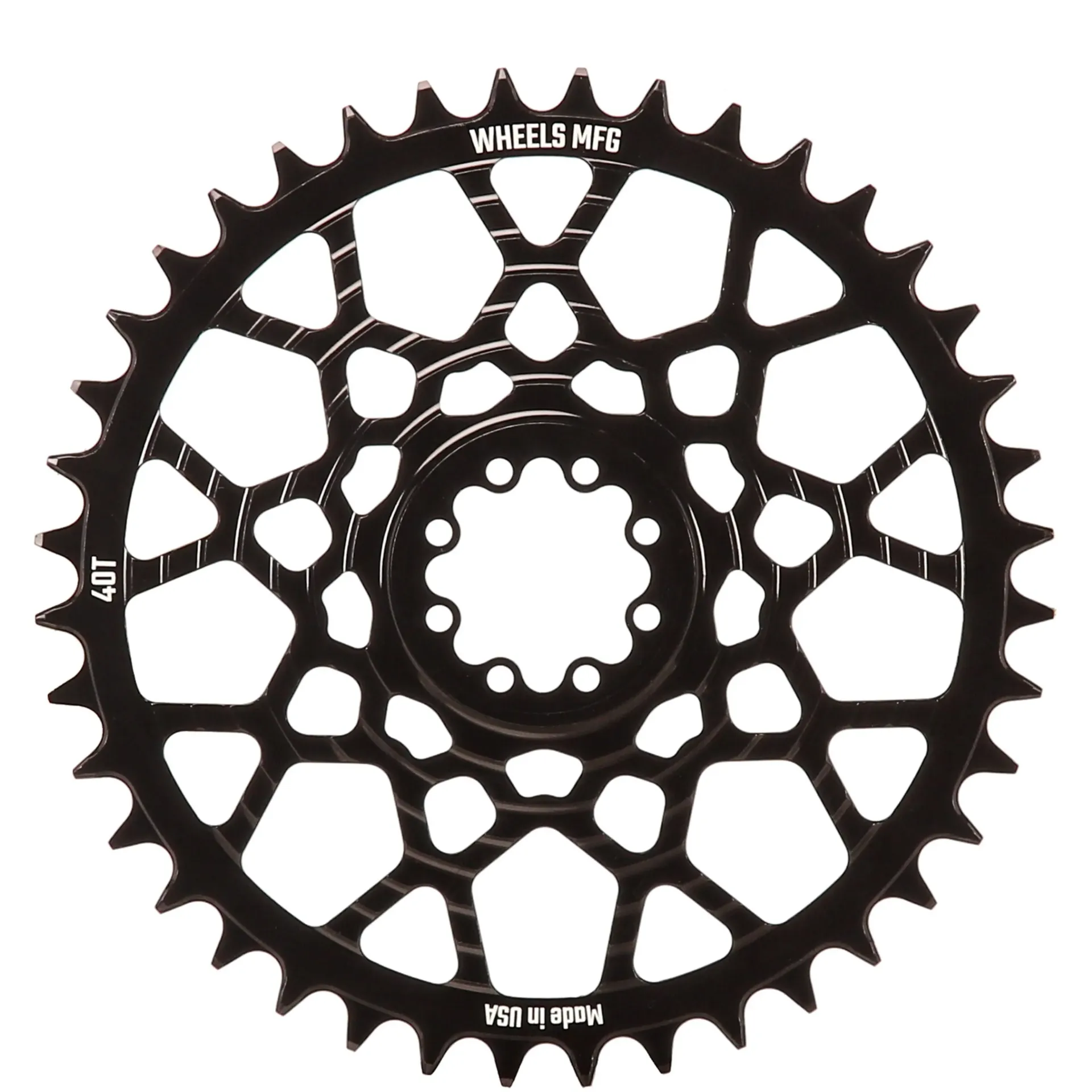 Black, Chainring 40 Tooth, SRAM 8-Bolt, 6.5mm Inboard, T-Type Chain