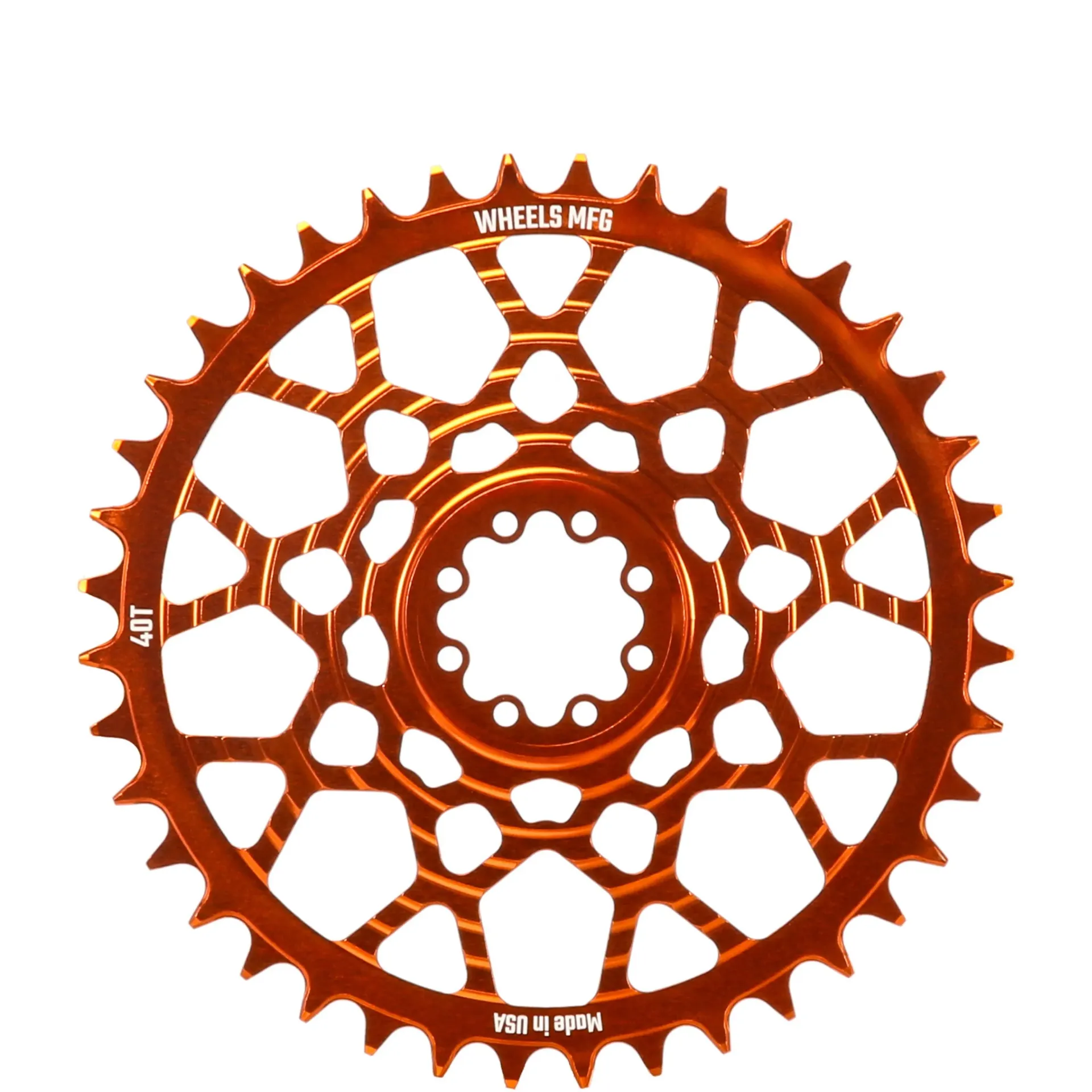Orange, Chainring 40 Tooth, SRAM 8-Bolt, 6.5mm Inboard, T-Type Chain