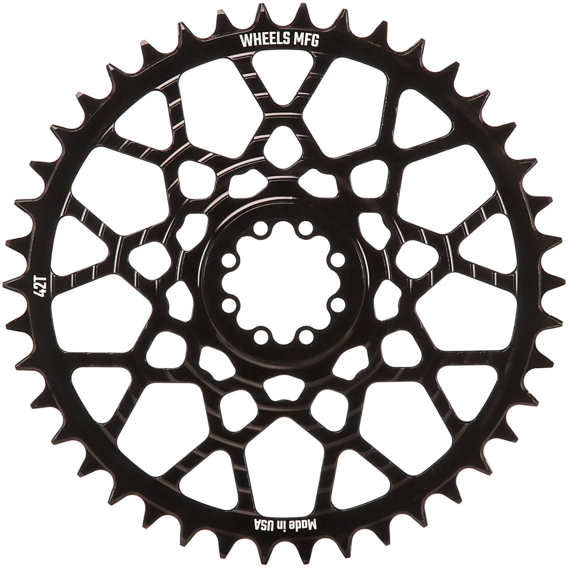 Black, Chainring 42 Tooth, SRAM 8-Bolt, 6.5mm Inboard, T-Type Chain