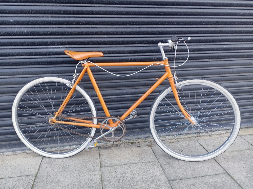 Orange Single Gear Bike