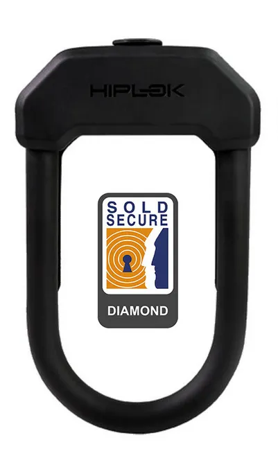 [HLDX1AB] Hiplok DX D Lock 14mm x 15 x 8.5cm Hardened Steel Diamond Sold Secure BLACK 14MM X 15 X 8.5CM