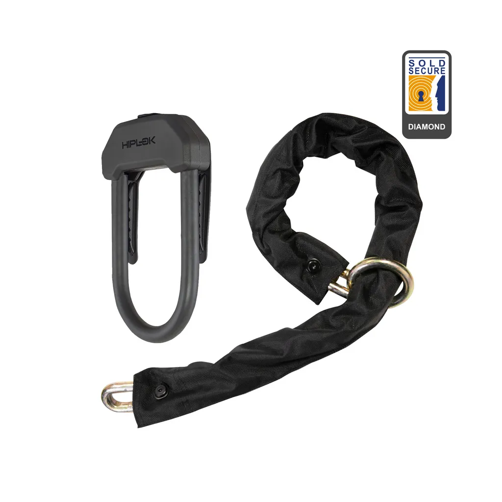 Hiplok DXXL D-Lock & Chain Combo BLACK