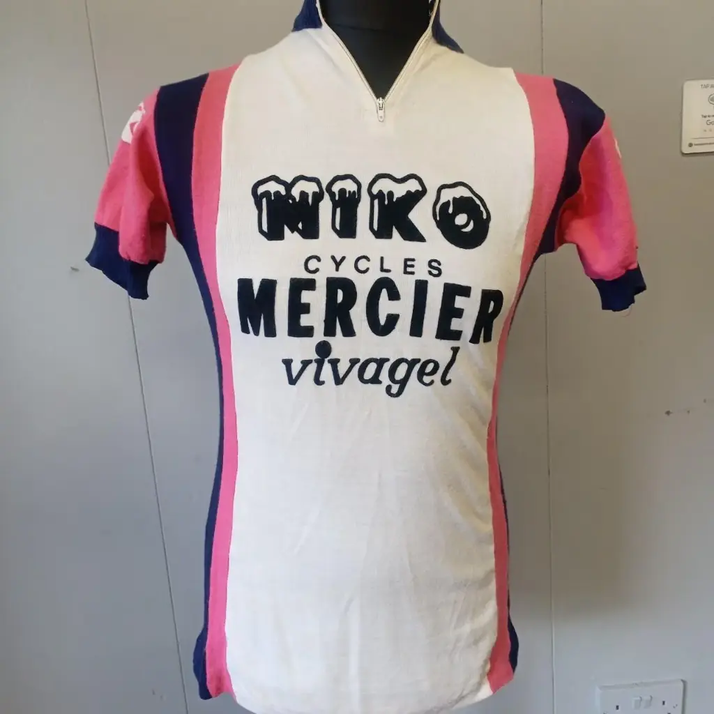 Rare vintage 1980s MIKO Cycles MERCIER VIVAGEL 70s cycling jersey