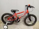 Red Apollo Outrage kids' bike with stabilisers 18 inch wheels