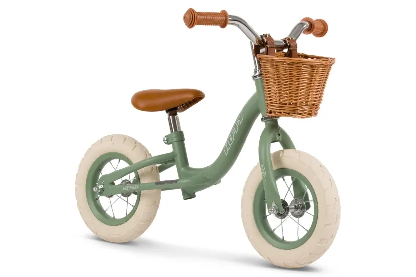 Balance bike green vintage style