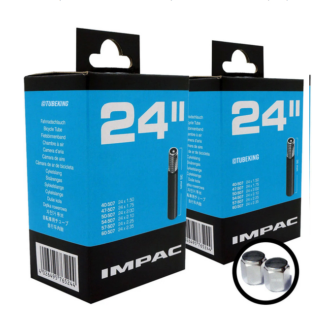 24 inch x 1.75-2.35 Bike Inner Tubes Twin Pack Schrader 