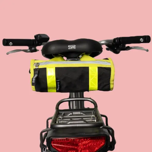 [GO011] Neon Handlebar and Saddle Bag Black
