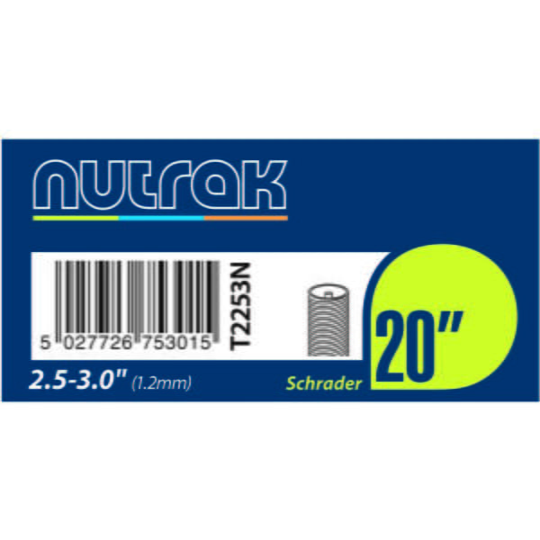 Nutrak Fat Tyre Inner Tubes 20 inch x 2.5-3 Schrader